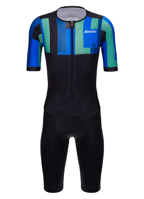 Santini Men's Ironman Aahonoui Triathlon Short Sleeve Trisuit
