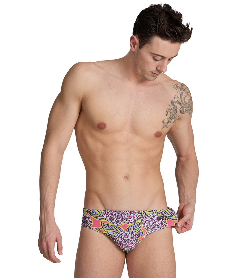 Arena Men's Hydrangea Bouquet Brief Swimsuit at SwimOutlet.com