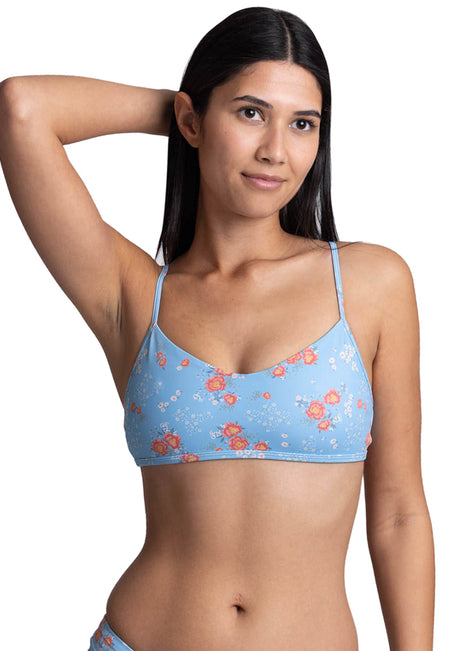JOLYN Women's Hikiri Rosalinda Scoop Neck Tie Back Bikini Top