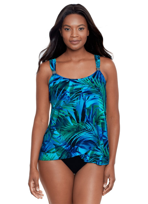 Miraclesuit Women's Palm Reeder Dazzle Tankini Top Tankini Top