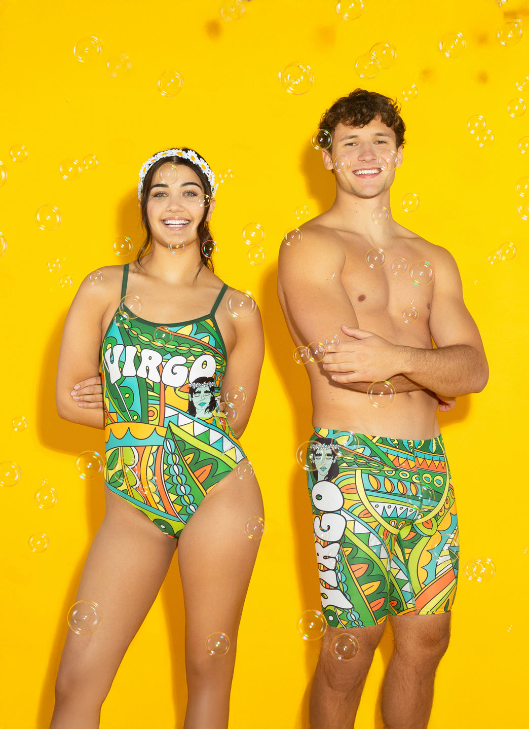 Sporti Groovy Zodiac Virgo Thin Strap One Piece Swimsuit (22-44