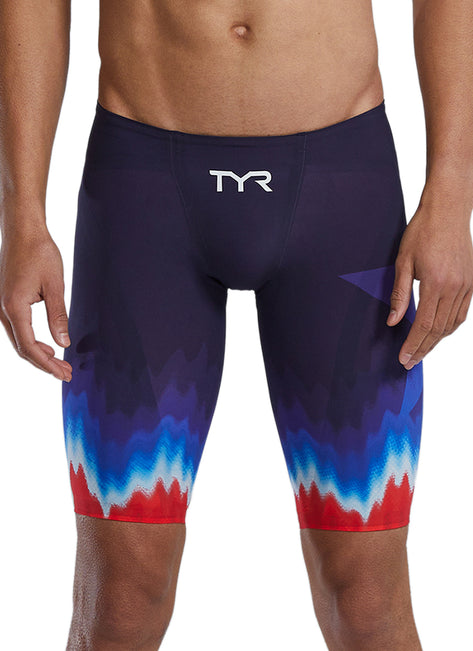 TYR Men's Venzo USA  Jammer Tech Suit Swimsuit