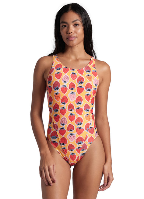Arena Women's Strawberry Tech Back One Piece Swimsuit
