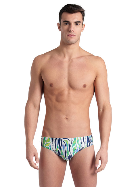 Arena Men's Zebra Stripes Brief Swimsuit