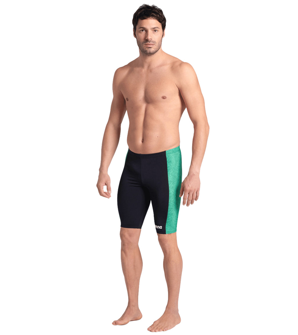Arena Men's Abstract Tiles Jammer Swimsuit at SwimOutlet.com