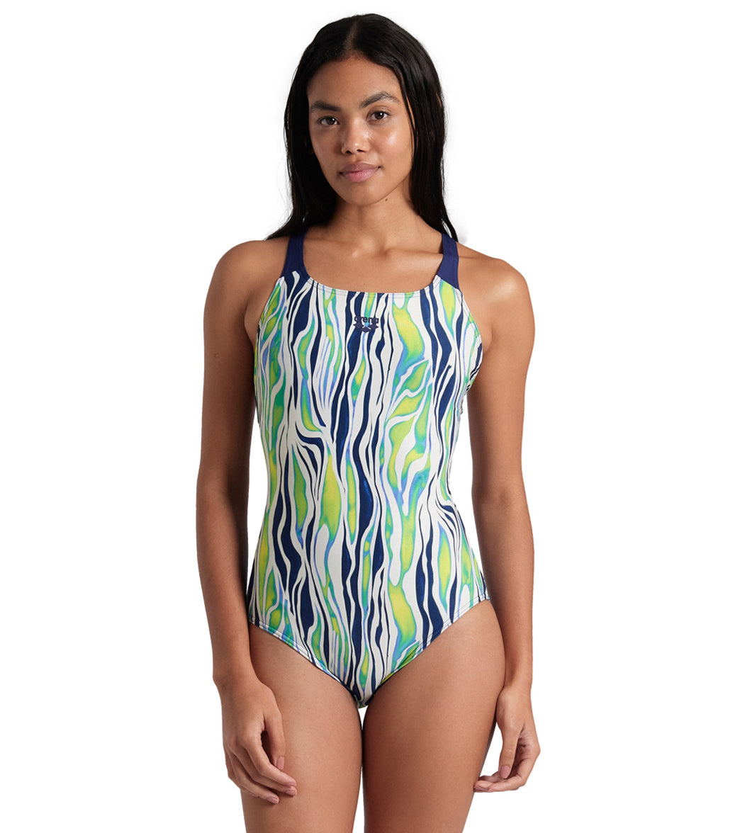 Arena Women's Zebra Stripes Pro Back One Piece Swimsuit at