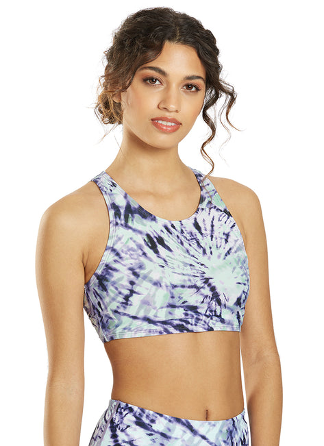 Sporti Active Moonlight Tie Dye High Neck Crop Bikini Top