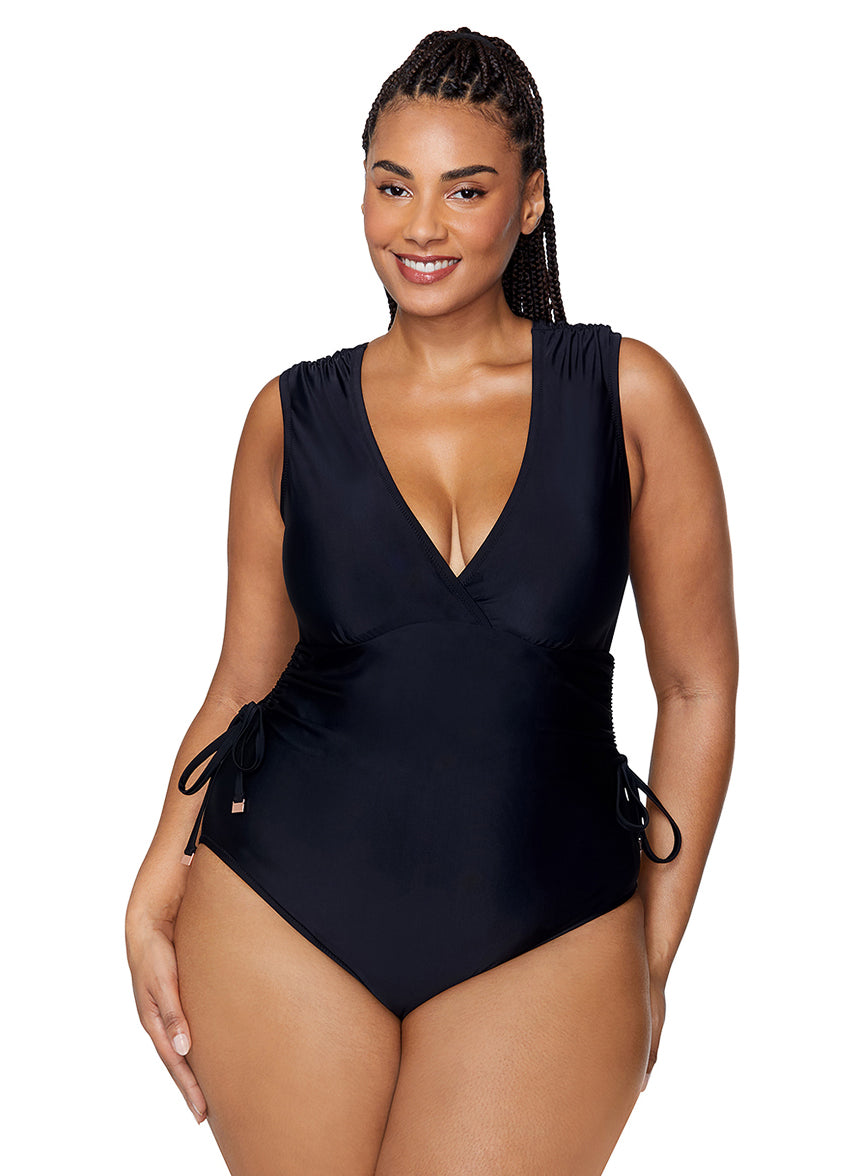 One Piece Swimsuit Bikinis For Tall Ladies Swim Wear Plus Size Gordmans  Womens Swimsuits Raisins Women's Tranquilo Solids Lusiana Plus Size One  Piece Swimsuit At