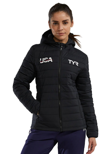 TYR Women's USA Hydrosphere Mission Puffer Jacket