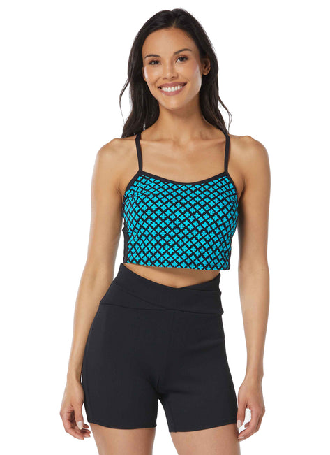 Beach House Women's Delray Botanical Plateau Racer Back Midkini Top