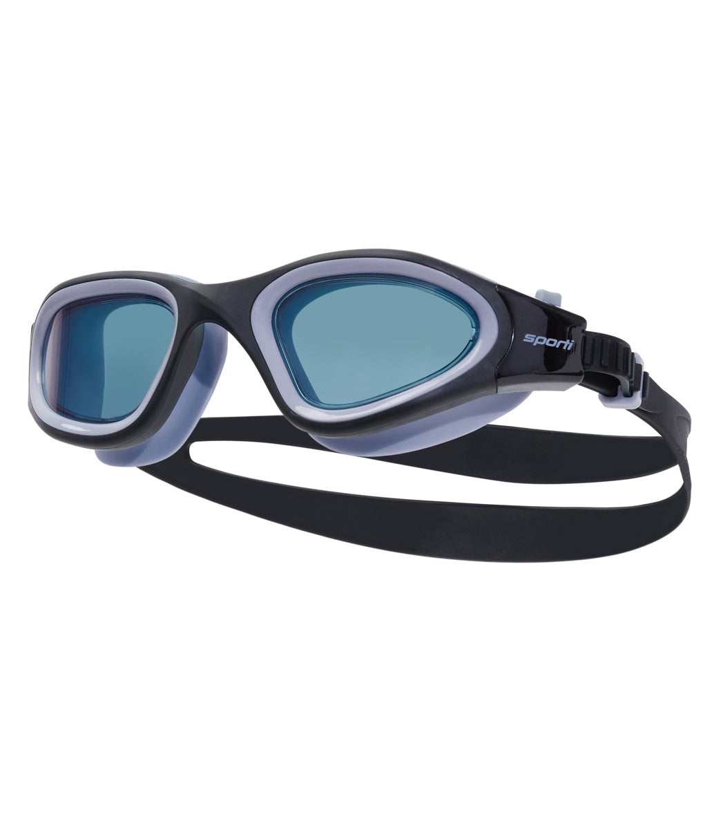 view swimming goggles Sporti Hydroedge Celerity Goggle - Brown Lens / Grey Lilac Frame