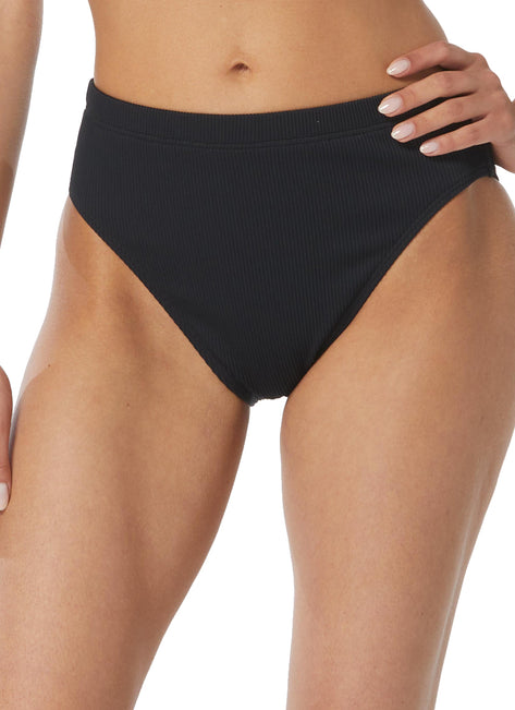 Beach House Women's Ribbed Solid Bethany High Leg Bikini Bottom
