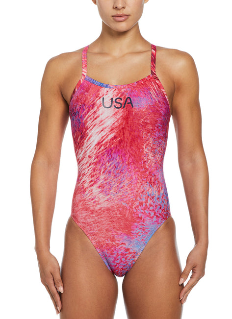 Nike Olympic Collection Women's Racerback One Piece Swimsuit