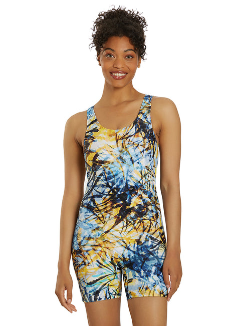 Sporti Unitard Breezy Palms One Piece Swimsuit