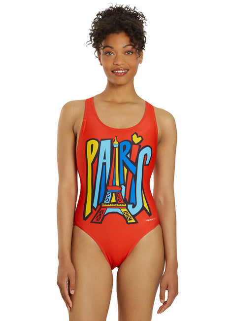 Sporti Paris Trend Setter Wide Strap Cross Back One Piece Swimsuit (22-44)