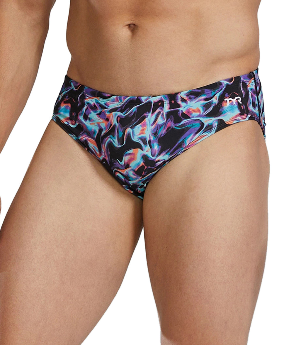 TYR Men's Durafast Racer Swim Suit Brief, Red/White/Blue main image 0