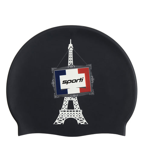 Sporti Paris Eiffel Tower Silicone Swim Cap