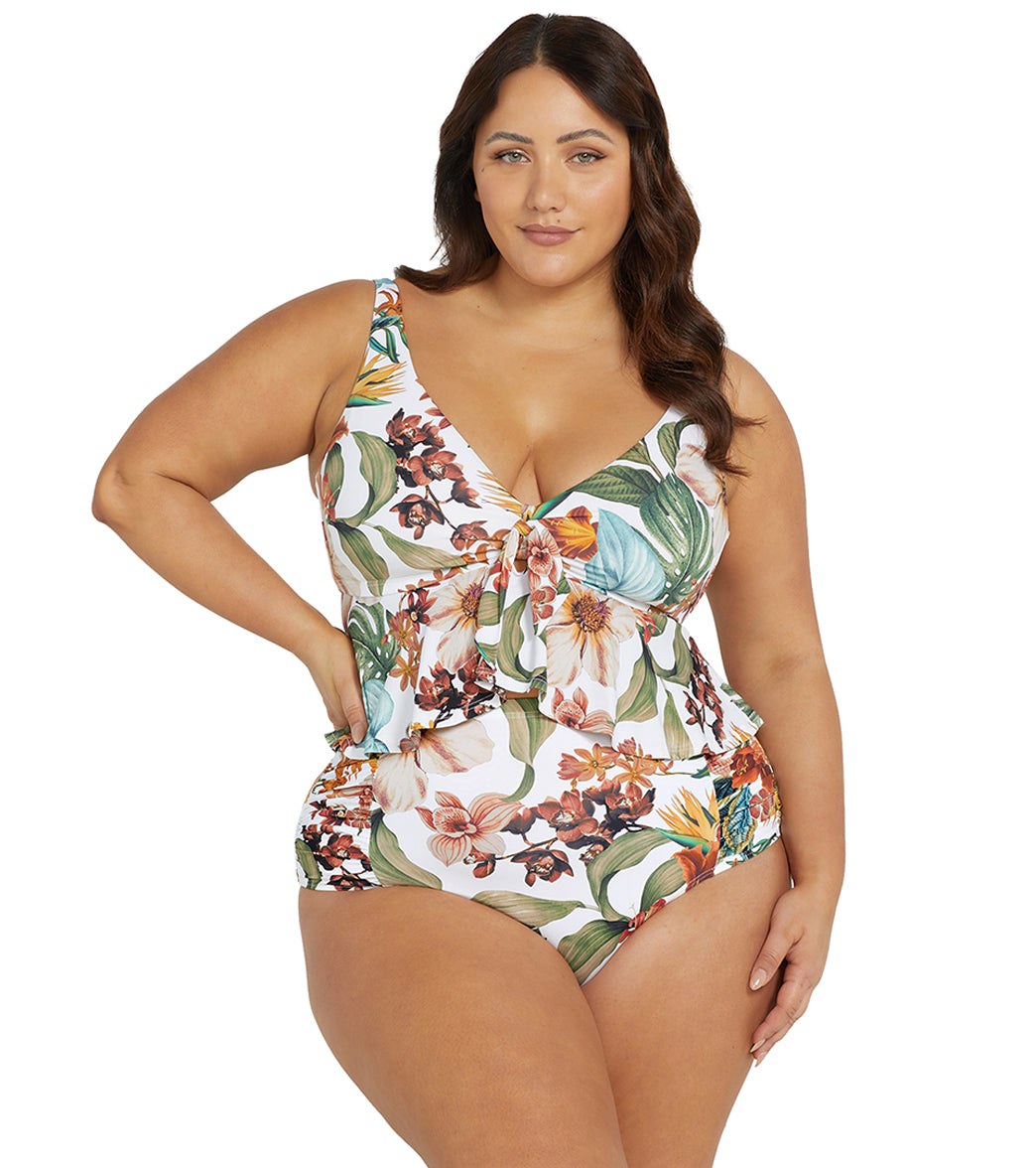 Artesands Woman's Plus Size Into The Saltu Chagall Midriff Bikini