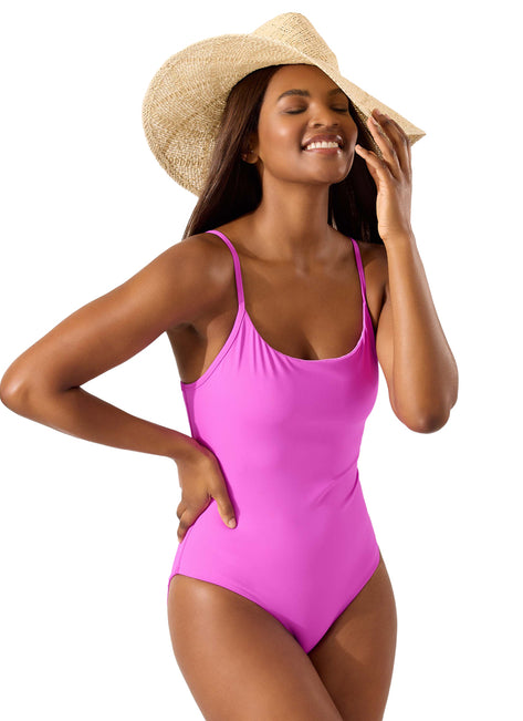 Tommy Bahama Women's Palm Modern Reversible Maillot One Piece Swimsuit