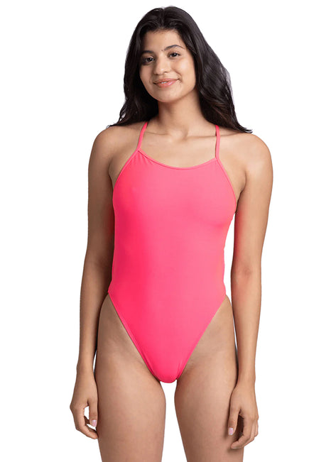 JOLYN Women's Alyssa Solid One Piece Swimsuit