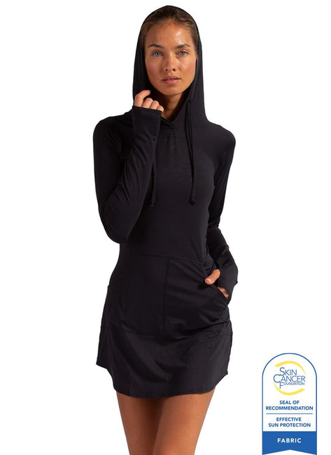 Bloq UV Women's Hooded Long Sleeve UPF 50 Sun Dress