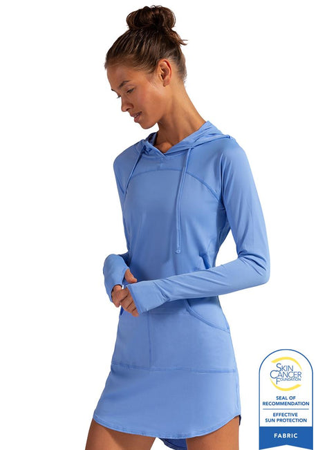 Bloq UV Women's Hooded Long Sleeve UPF 50 Sun Dress