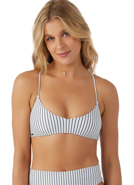 O'Neill Women's Swim Saltwater Essentials Huntington Printed Bikini Top