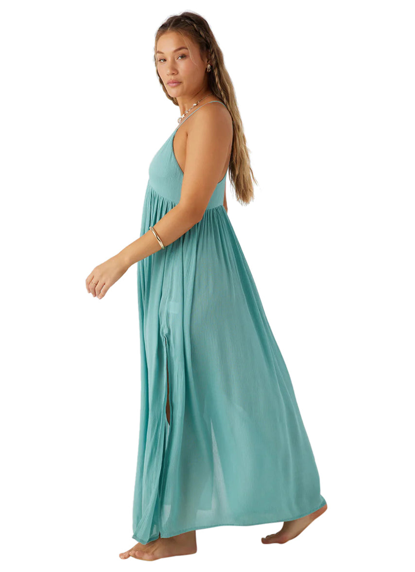 knee length dresses for ladies O'Neill Women's Swim Saltwater Solids Mel Maxi Cover Up Dress at  SwimOutlet.com
