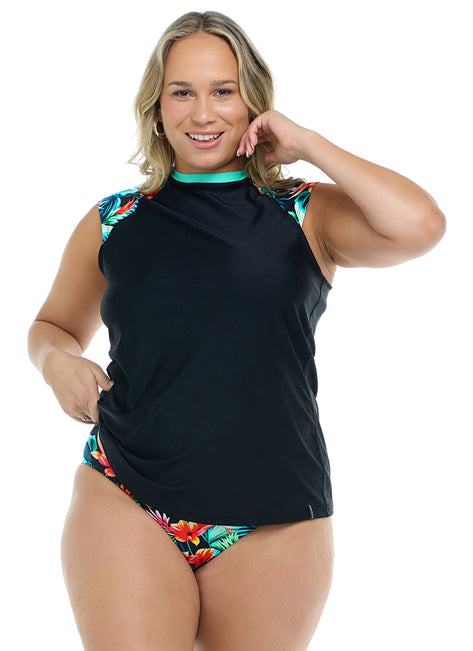 Body Glove Women's Colola Exhale Cap Sleeve UPF 50 Rash Guard