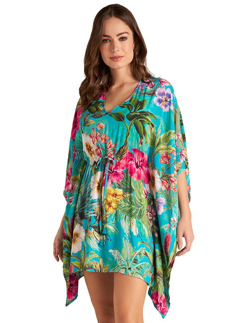 Jantzen Women's Palms and Tropics June Kaftan Cover Up