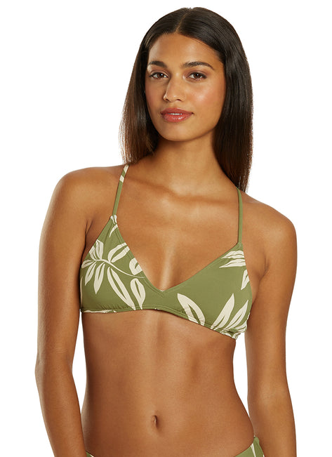 Roxy Women's Beach Classics Print Strappy Bikini Top