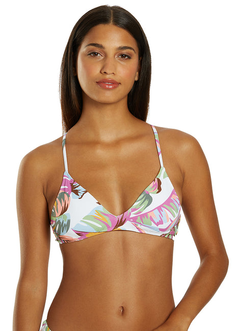 Roxy Women's Beach Classics Print Strappy Bikini Top