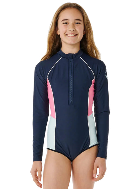 Rip Curl Girls' Surf Revival Long Sleeve One Piece Swimsuit (Big Kid)