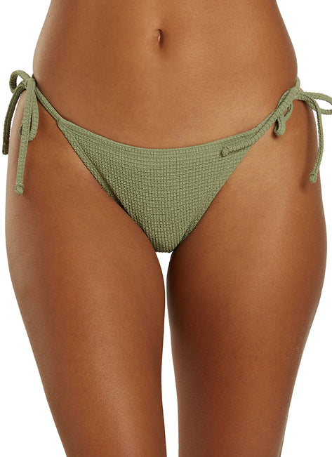 Roxy Women's Essaouira Side Tie High Leg Cheeky Bikini Bottom