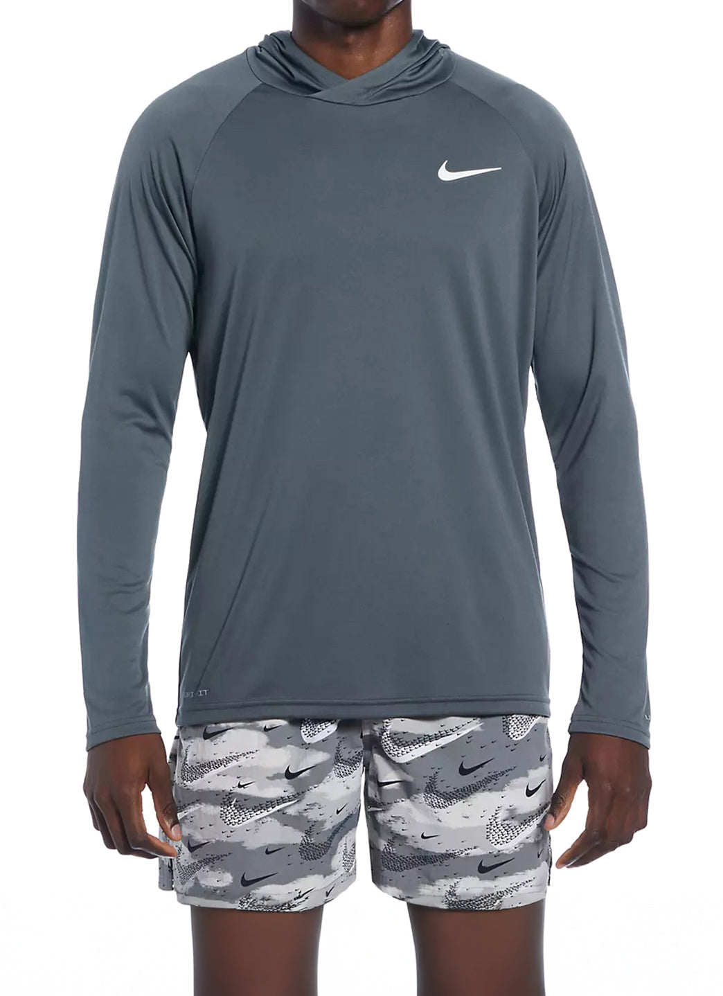 Nike Men's Essential Long Sleeve Hooded Hydroguard Swim Shirt at