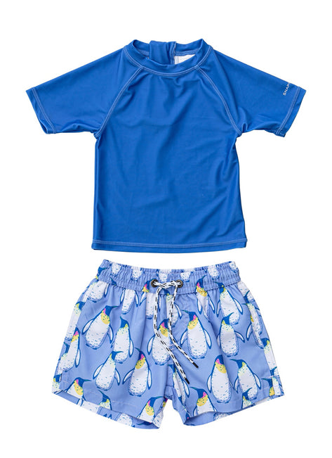 Snapper Rock Boys' Penguin Patrol SS Baby Set