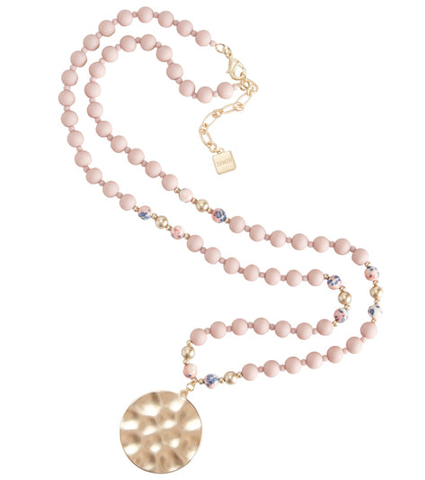 Zenzii Porcelain & Resin Beaded Pendant Necklace