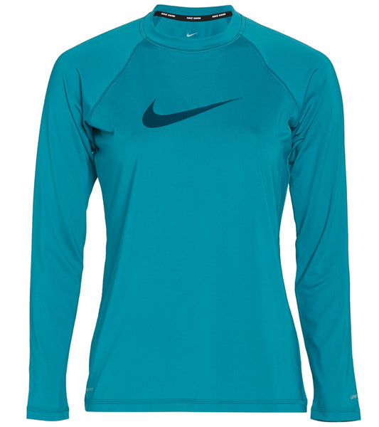 Nike Women's Solid Long Sleeve Hydro Rashguard at