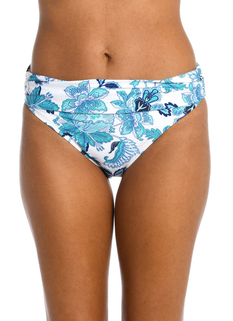 La Blanca Women's Santorini Sun Shirred Band Hipster Bikini Bottom