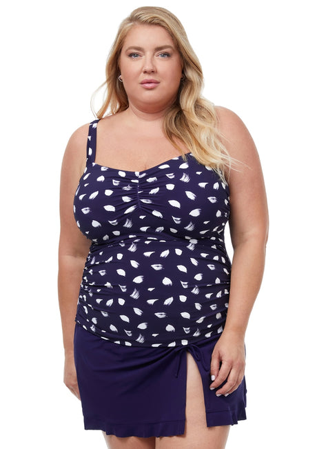 Profile by Gottex Women's Plus Size Light As A Feather Tankini Top
