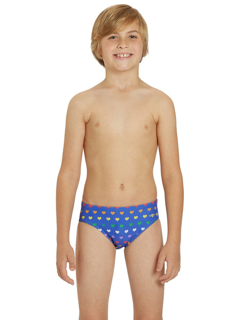 Sporti Rainbow Heart Brief Swimsuit Youth (22-28)
