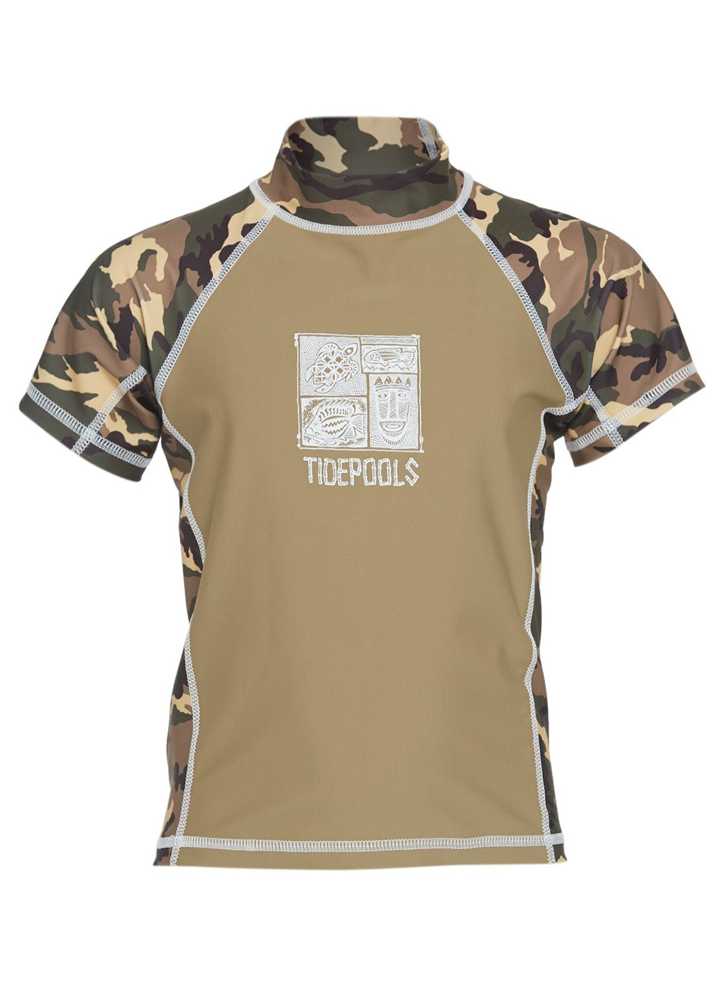 Tidepools Boys' Camouflage S/S Rash Guard at SwimOutlet.com