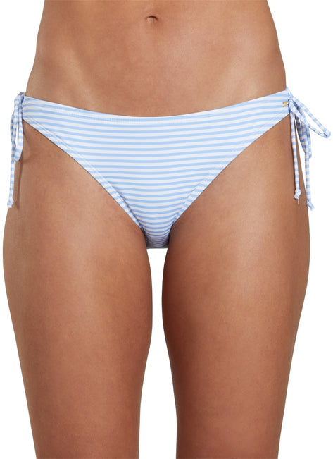 Snapper Rock Women's Powder Blue Sustainable Stripe Bikini Bottom