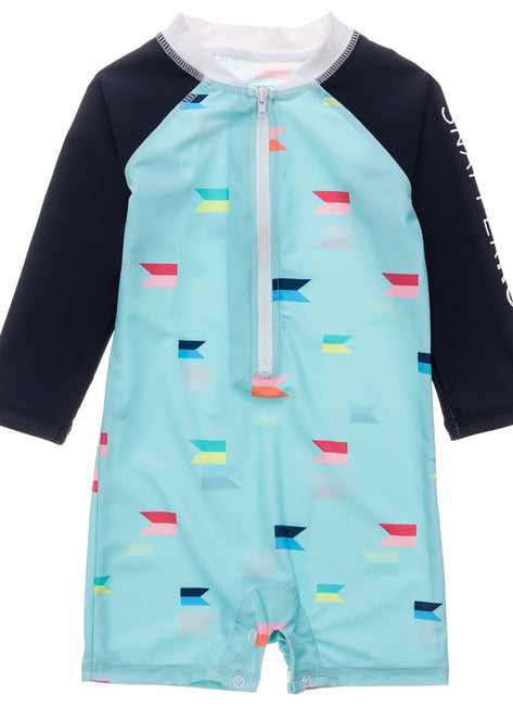 Snapper Rock Boys' Maritime Fliers Long Sleeve Sunsuit (Baby, Toddler)