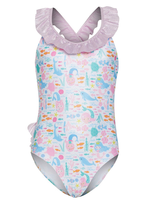 Flap Happy Girls' Fantasea Mermaids Mindy UPF 50+ One Piece Swimsuit (Baby, Toddler, Little Kid)