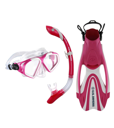 U.S. Divers Cozumel Island Mask & Fins Snorkle Set