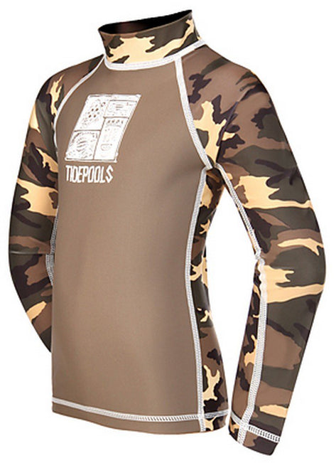 Tidepools Boys' Camouflage L/S Rash Guard