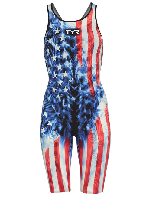 TYR Women's Venzo Genesis USA Closed Back Tech Suit Swimsuit