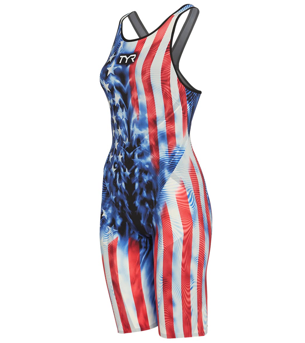 TYR Women's Venzo Genesis USA Closed Back Tech Suit Swimsuit at