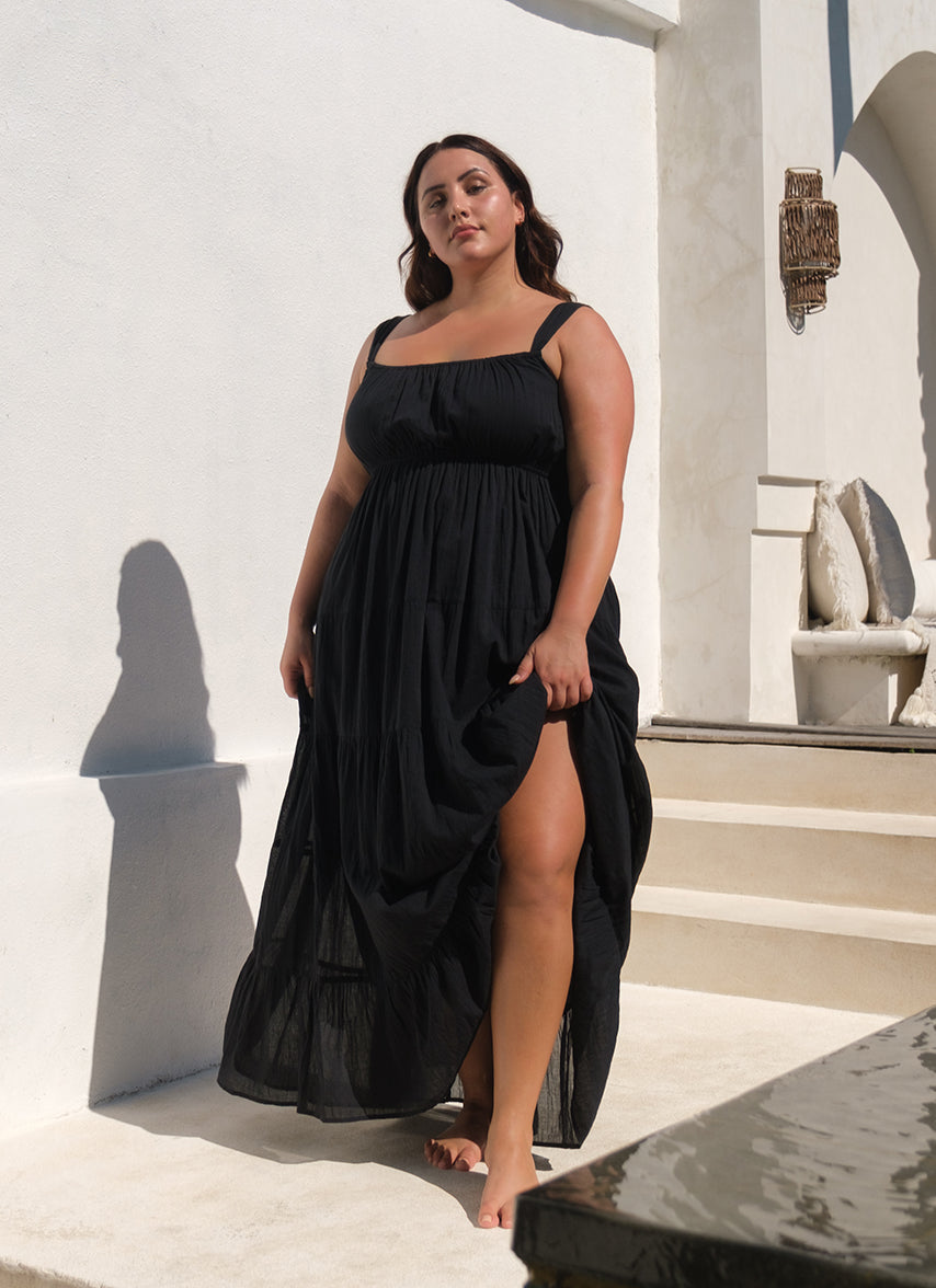 fitted lace wedding dress Curvy Girl Vacation Maxi 3X
